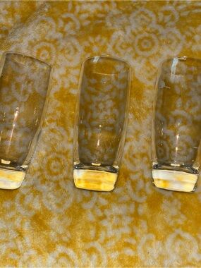 Set of 3 Clear Glasses